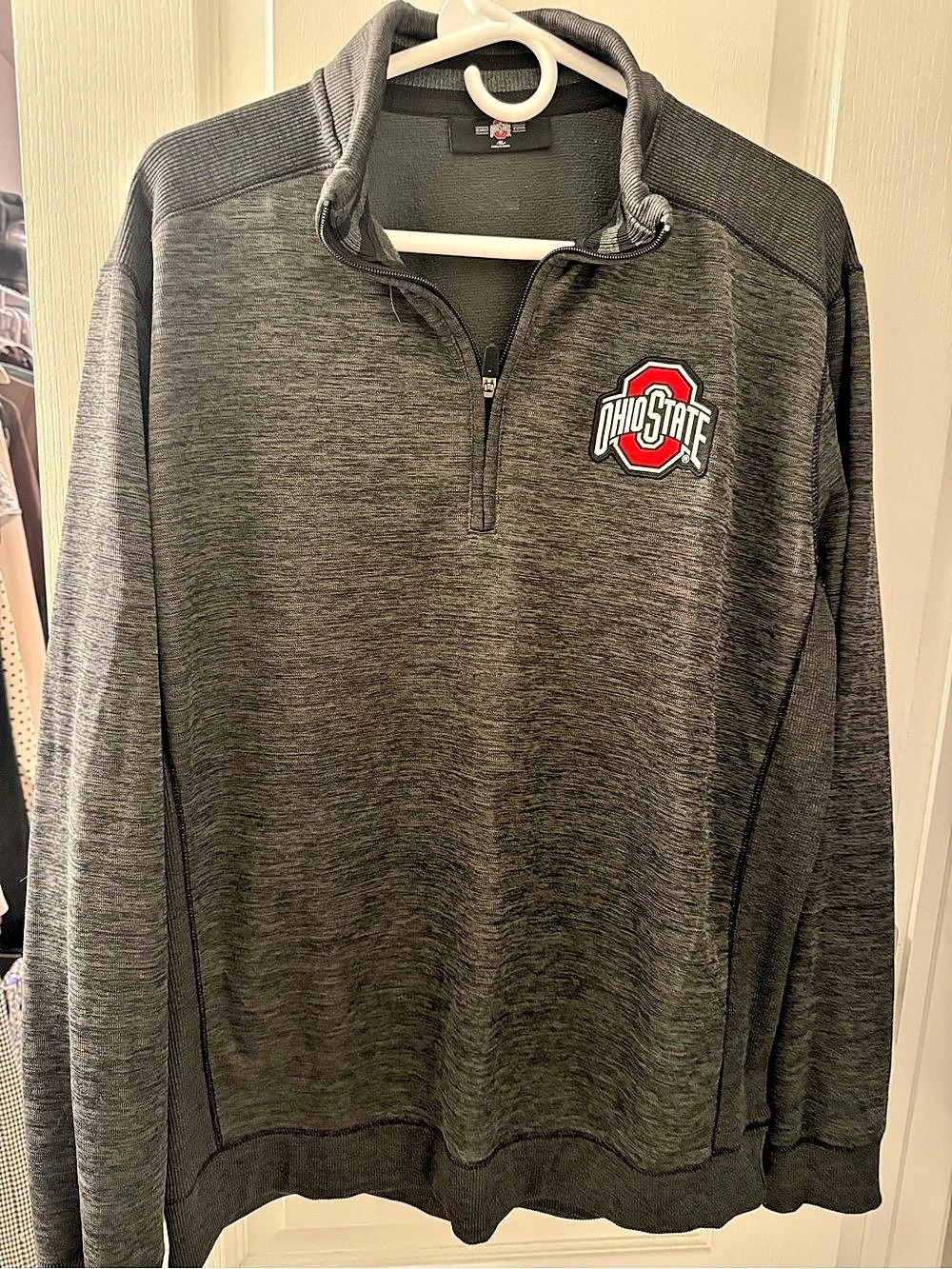Scarlet & Gray Ohio State Buckeyes Quarter-Zip Pullover Gray XL